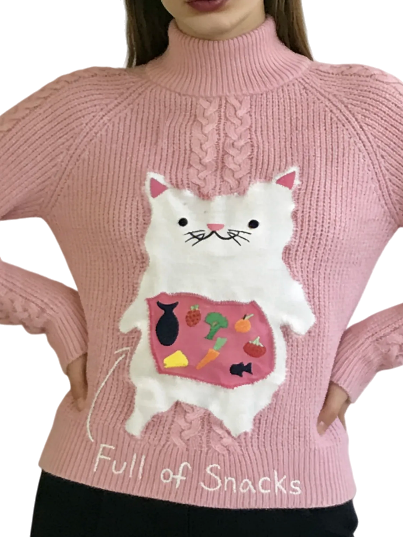 Printed long-sleeved top