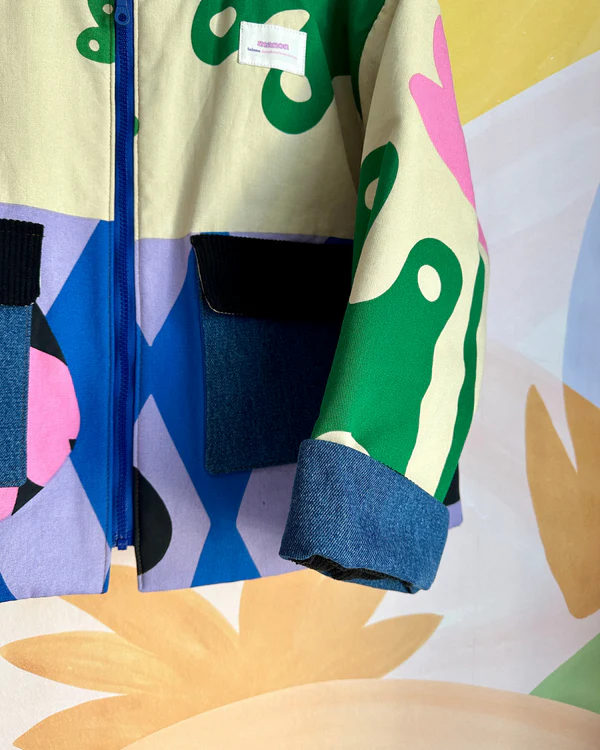 Vibrant Canvas Hand-Painted Jacket