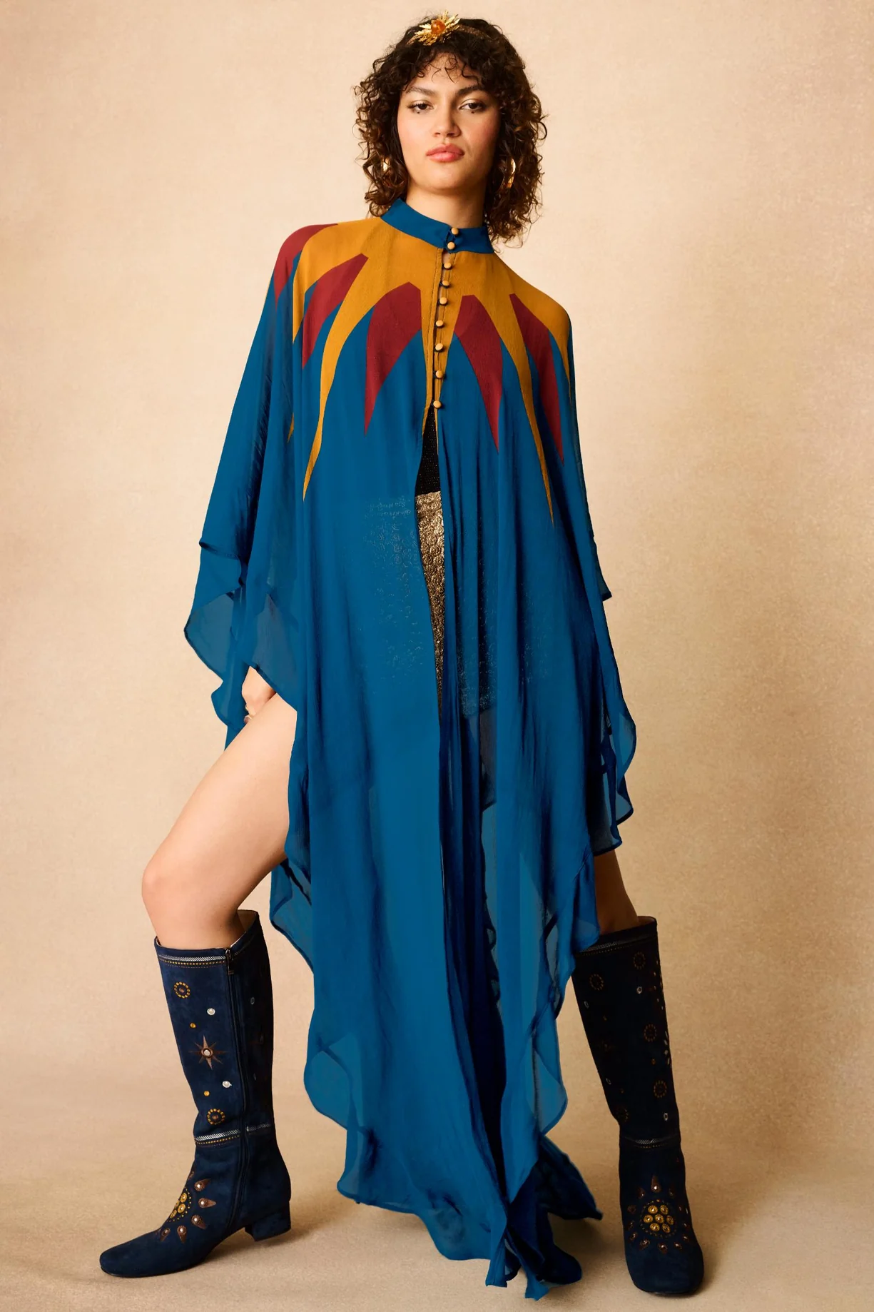 Solaris Rising Blue Sheer Cape