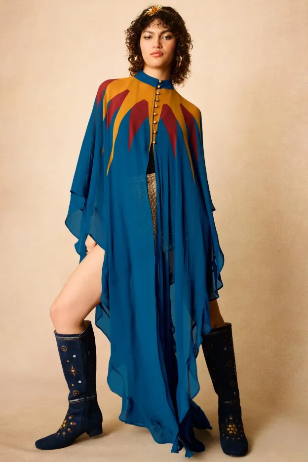 Solaris Rising Blue Sheer Cape
