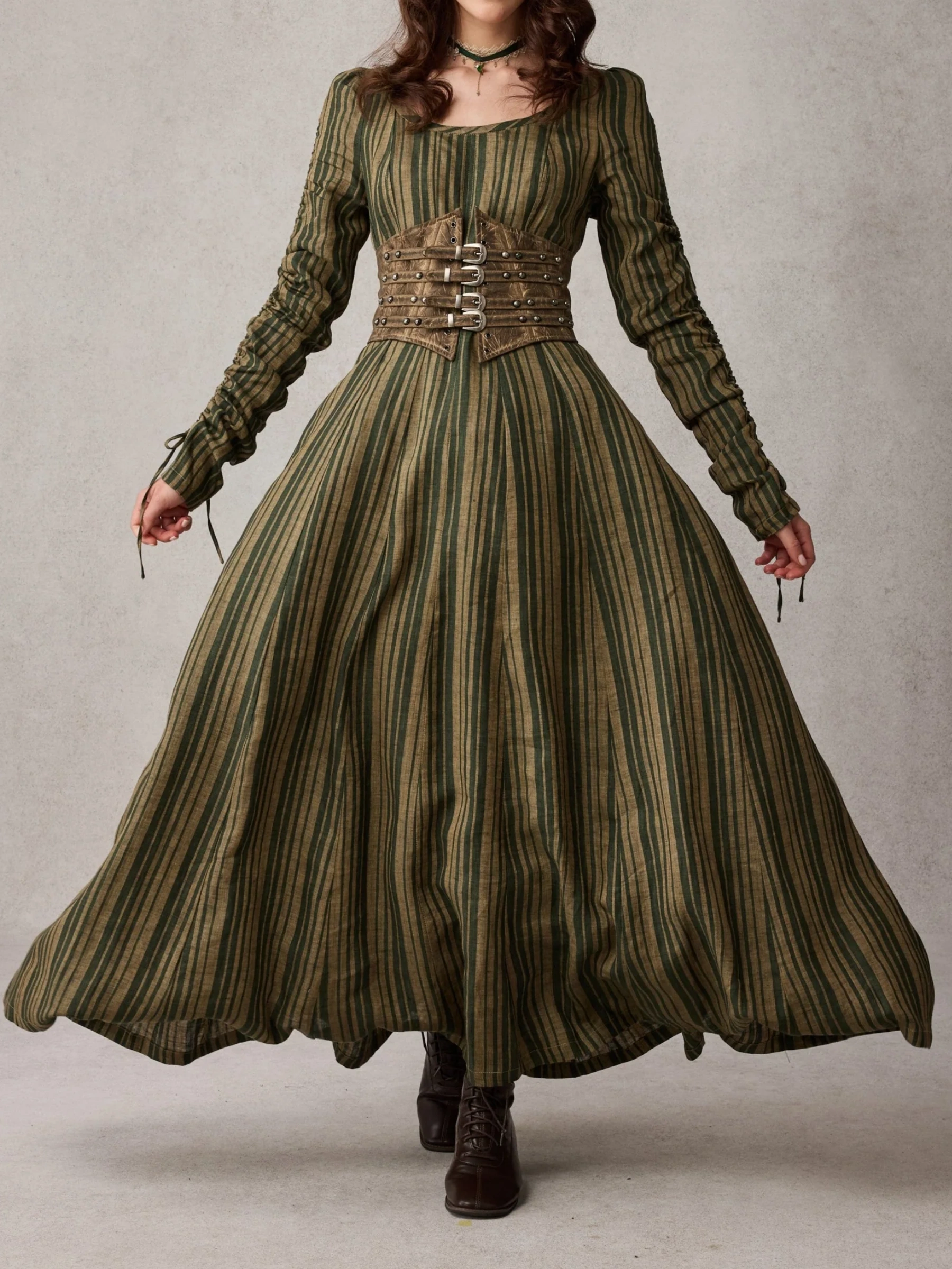 Victorian maxi linen dress