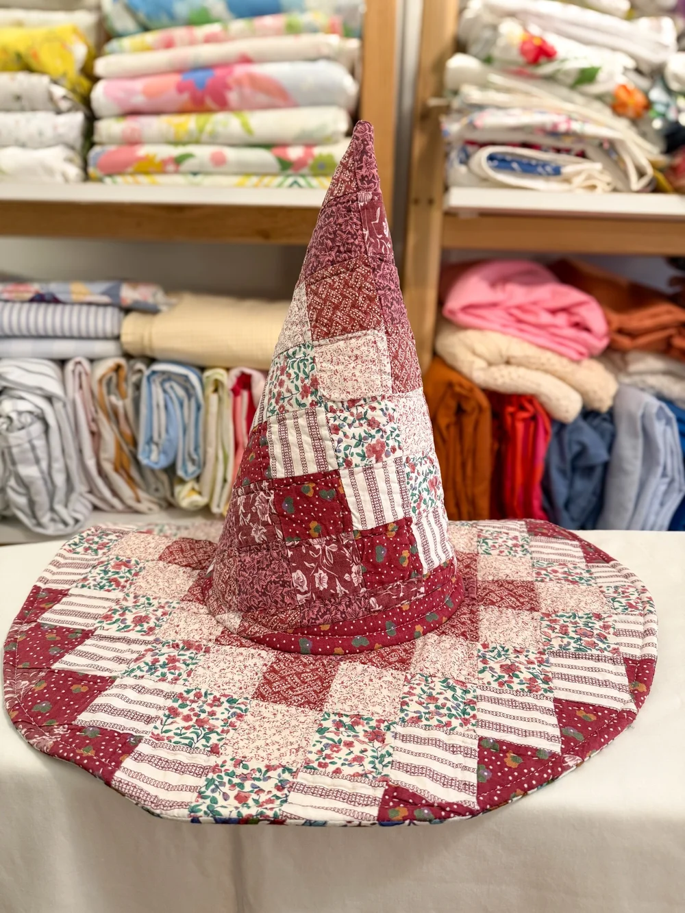 Cottagecore Quilt Patchwork Witch Hat
