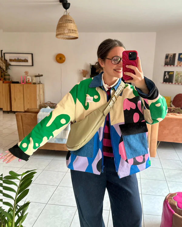 Vibrant Canvas Hand-Painted Jacket