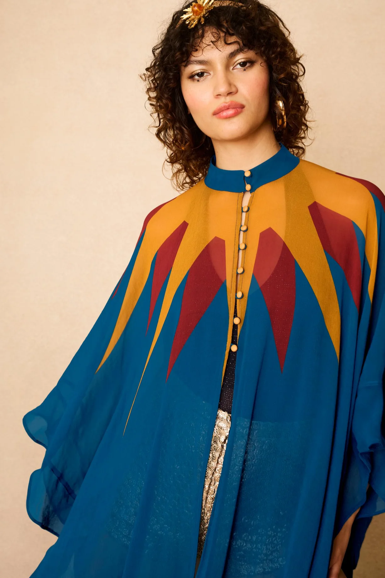 Solaris Rising Blue Sheer Cape