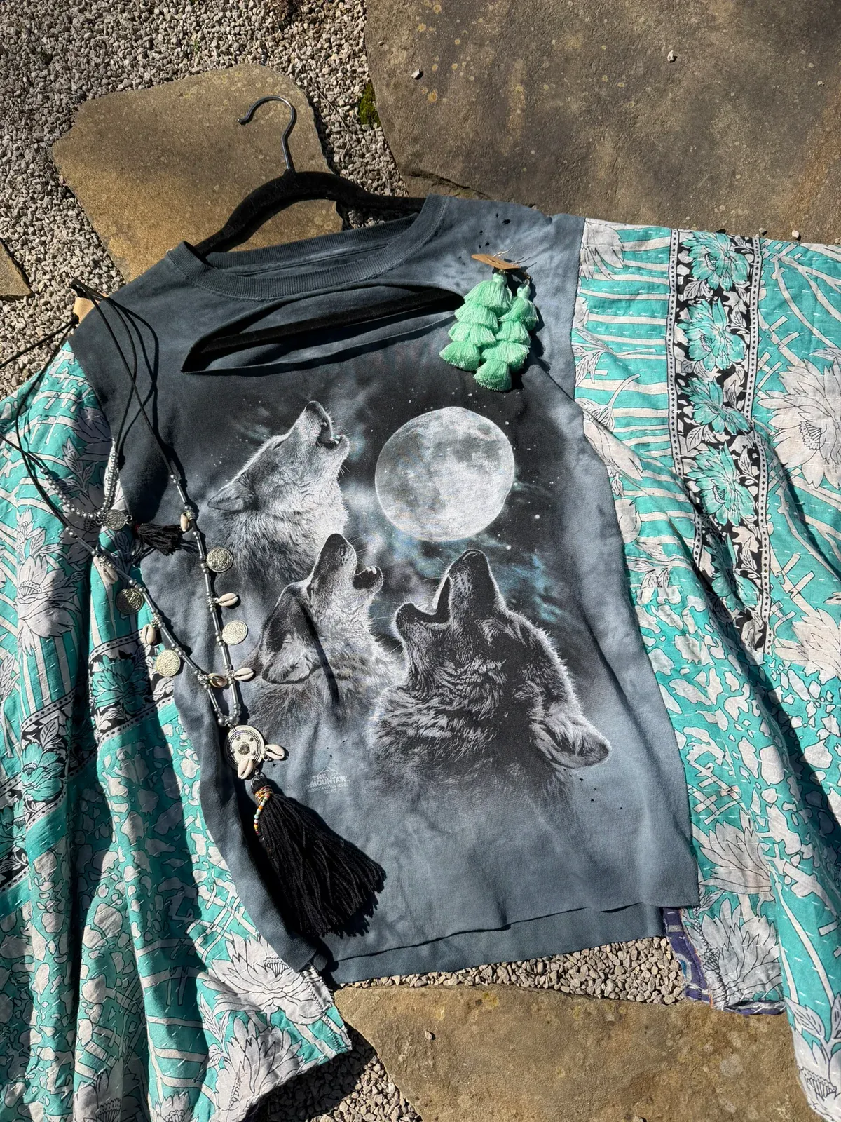 Howl at the Moon Kantha Tee