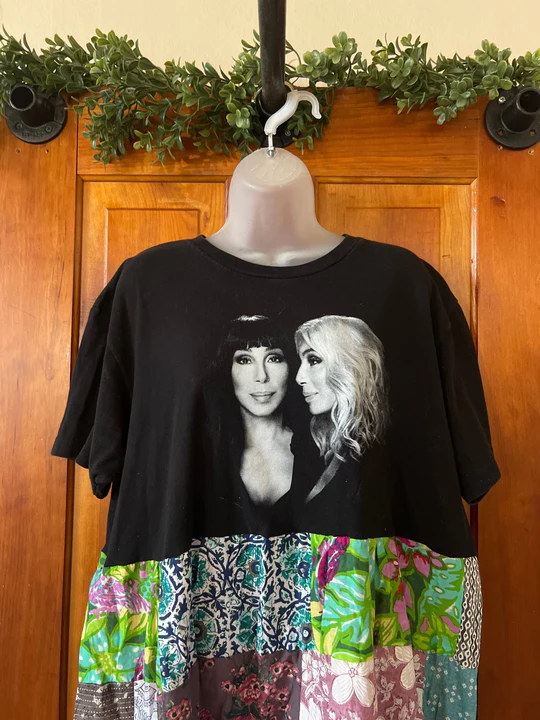 CHER patchwork maxi dress