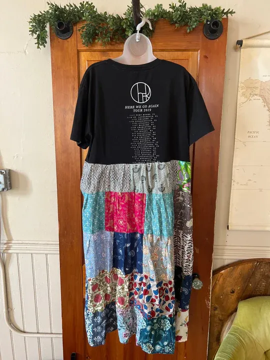 CHER patchwork maxi dress