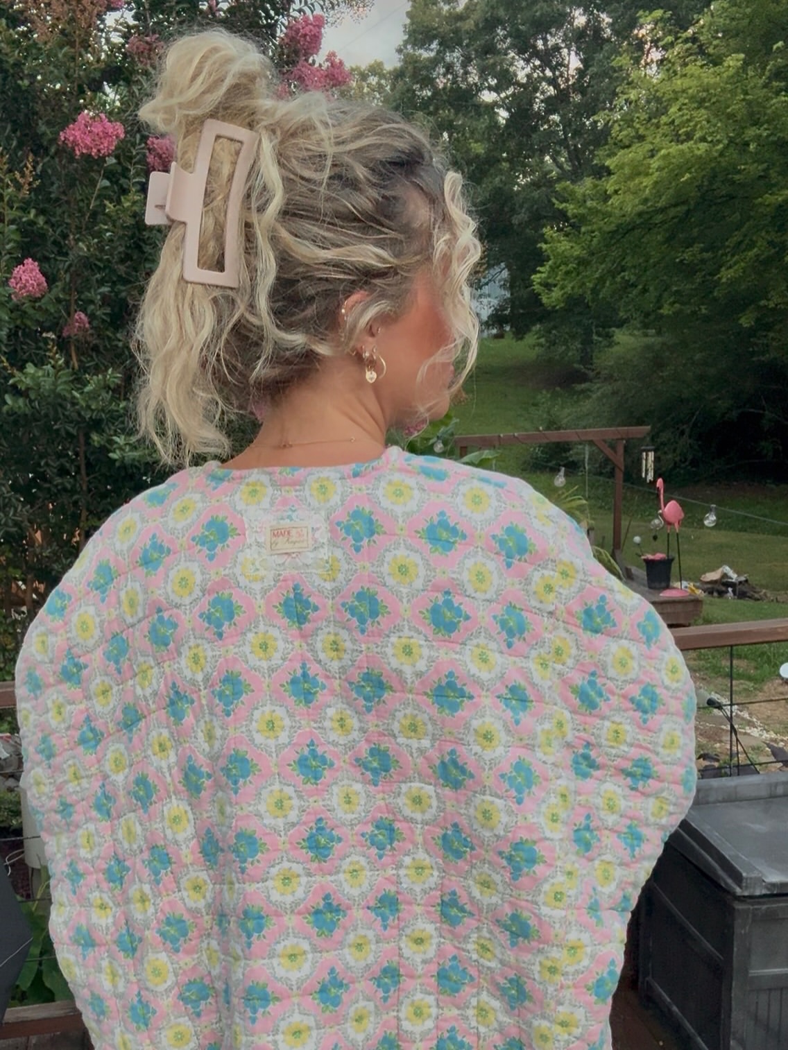 Floral Print Quilted Jacket