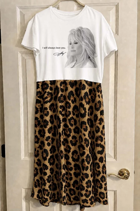 Dolly Parton Paneled Dress