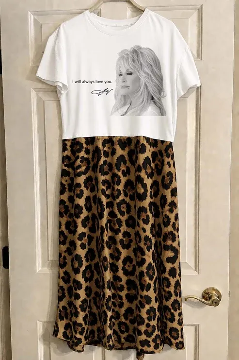Dolly Parton Paneled Dress