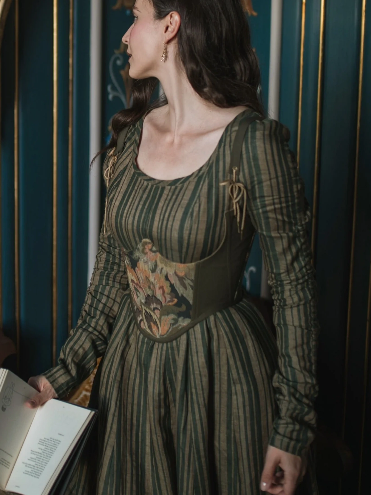 Victorian maxi linen dress
