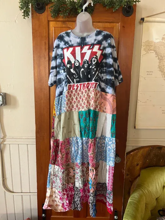 KISS patchwork maxi dress