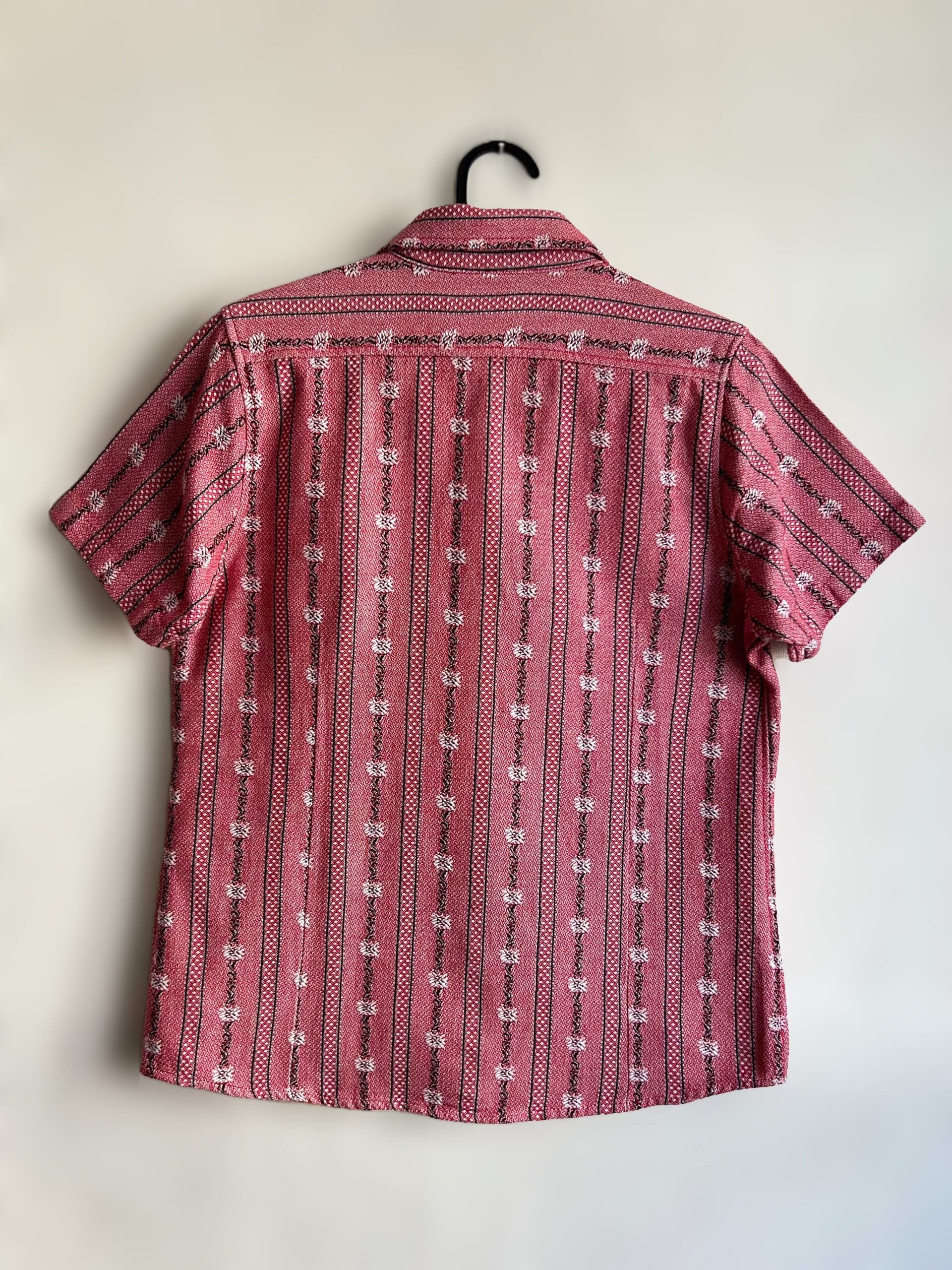 Strawberry Patchwork Cotton Linen Short Sleeve Shirt