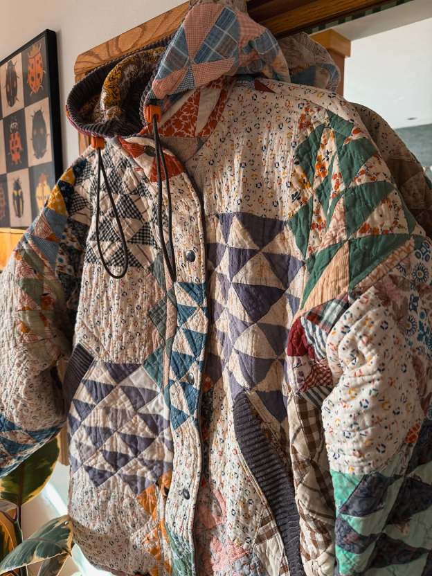 Vintage Quilt Patchwork Hooded Jacket