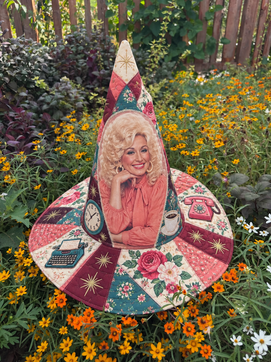 Dolly Quilted Patchwork Witch Hat