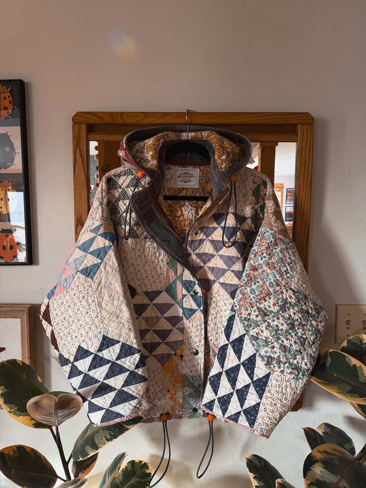 Vintage Quilt Patchwork Hooded Jacket