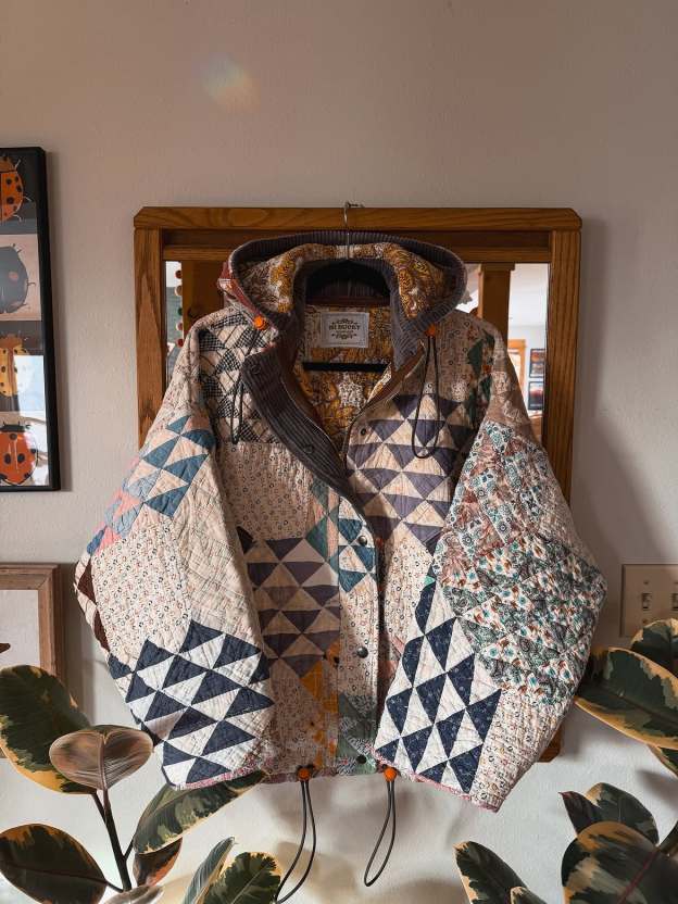 Vintage Quilt Patchwork Hooded Jacket