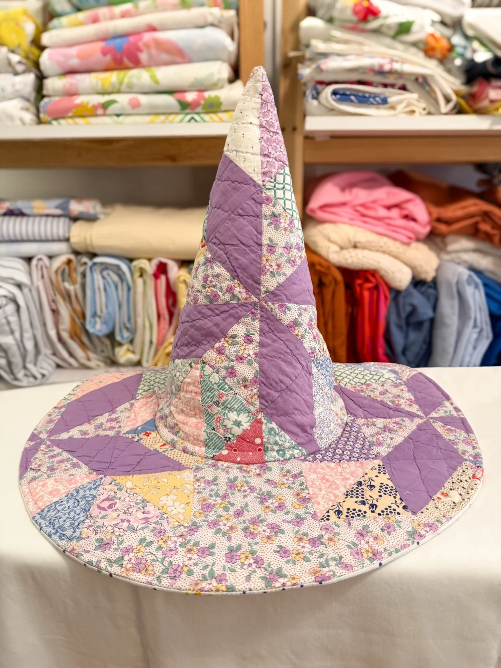 Cottagecore Quilt Patchwork Witch Hat