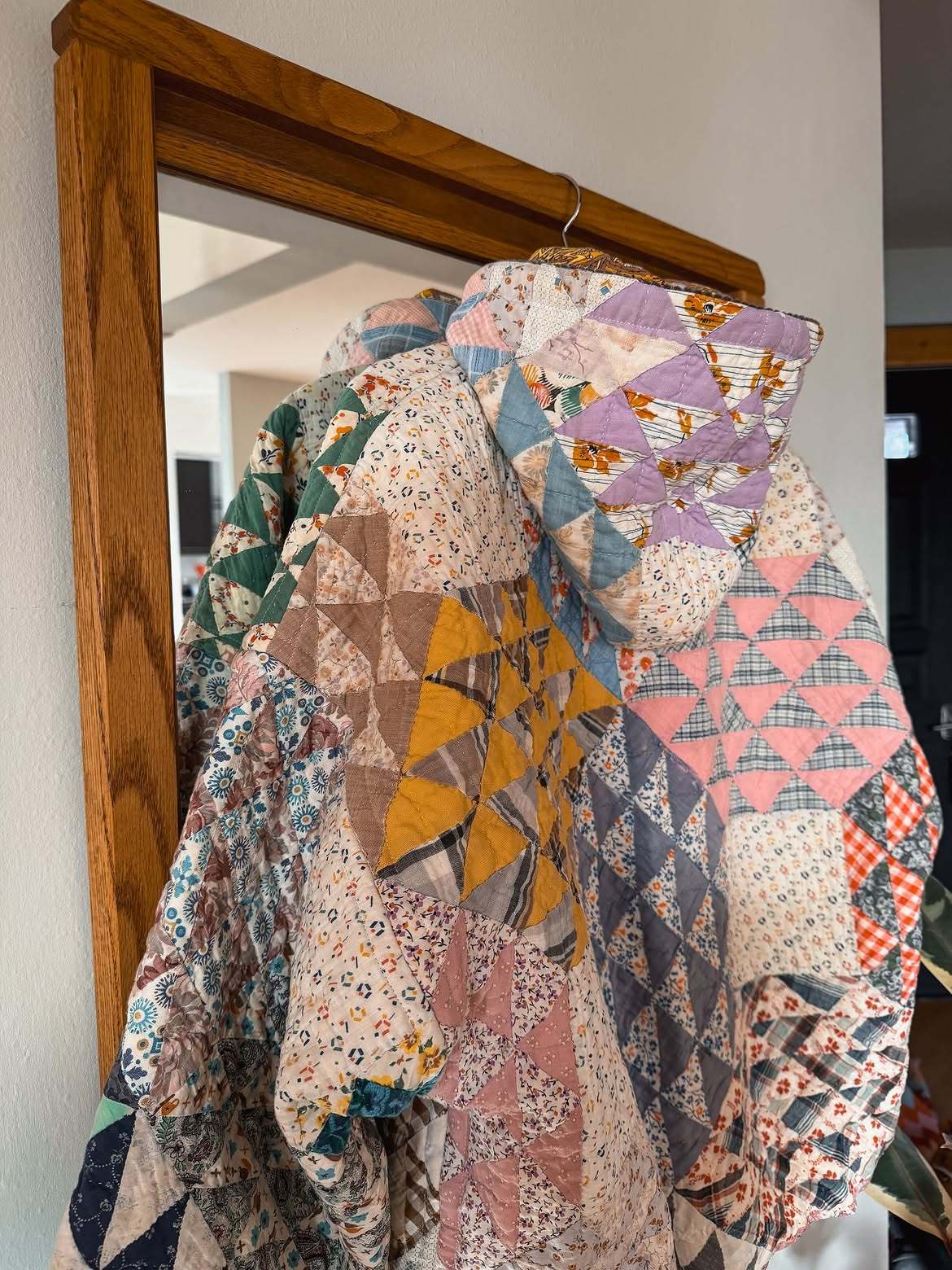 Vintage Quilt Patchwork Hooded Jacket