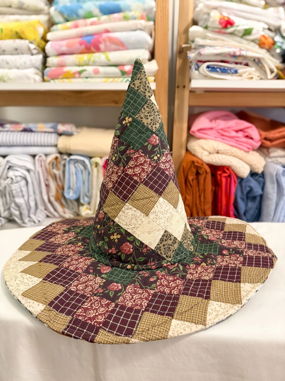 Cottagecore Quilt Patchwork Witch Hat