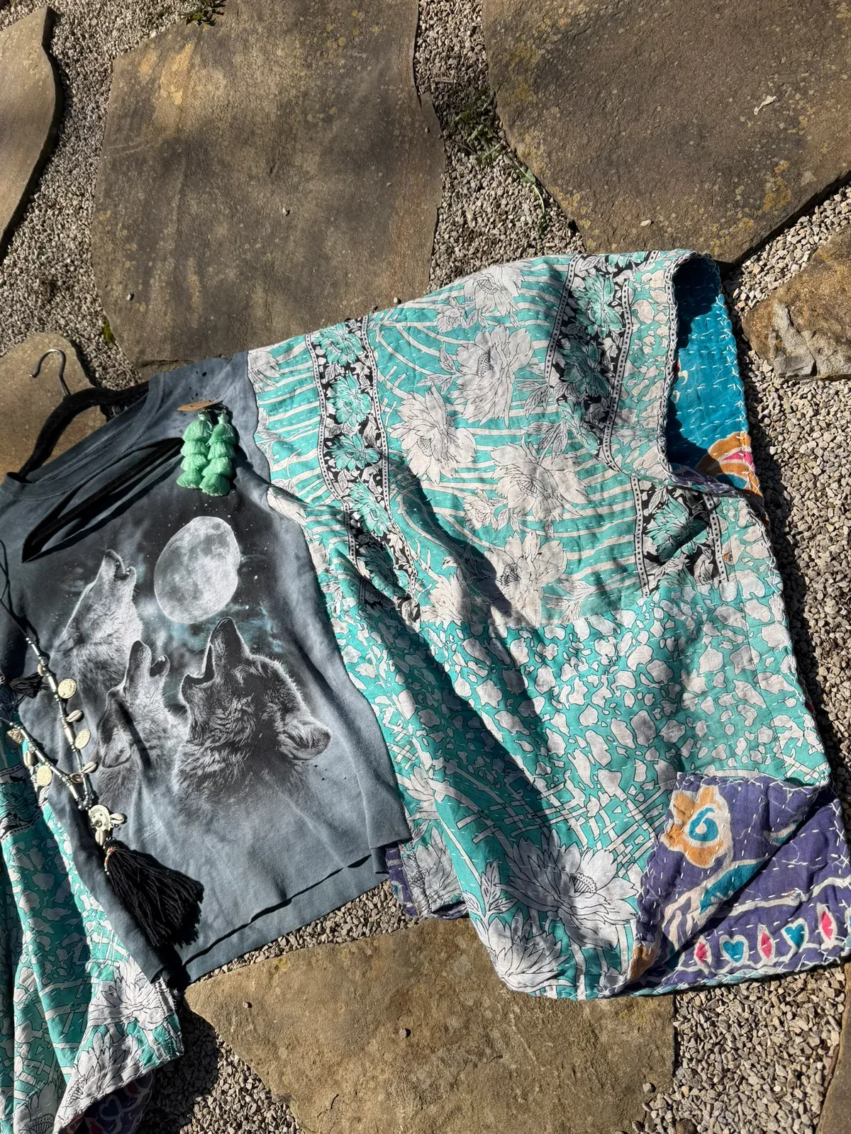 Howl at the Moon Kantha Tee