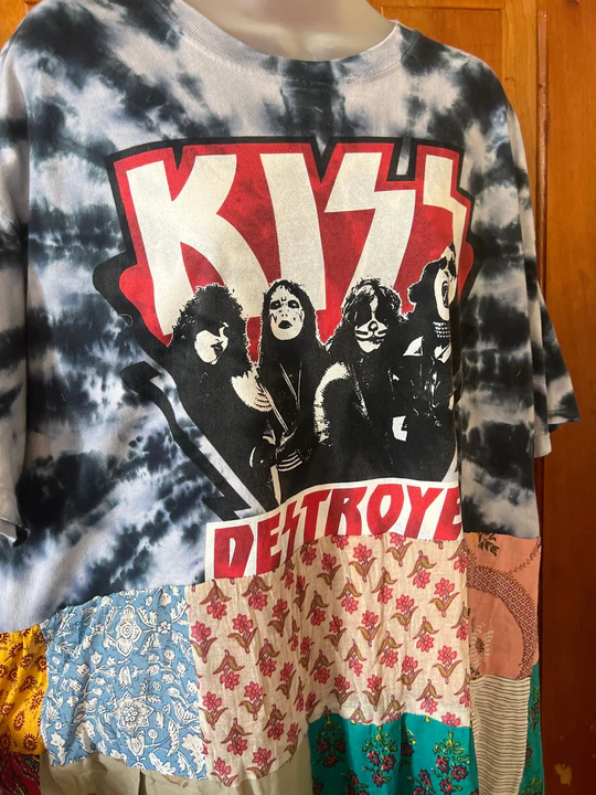 KISS patchwork maxi dress