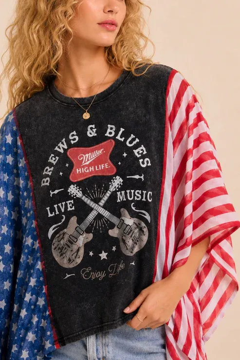 Blues And Beer Batwing T-Shirt