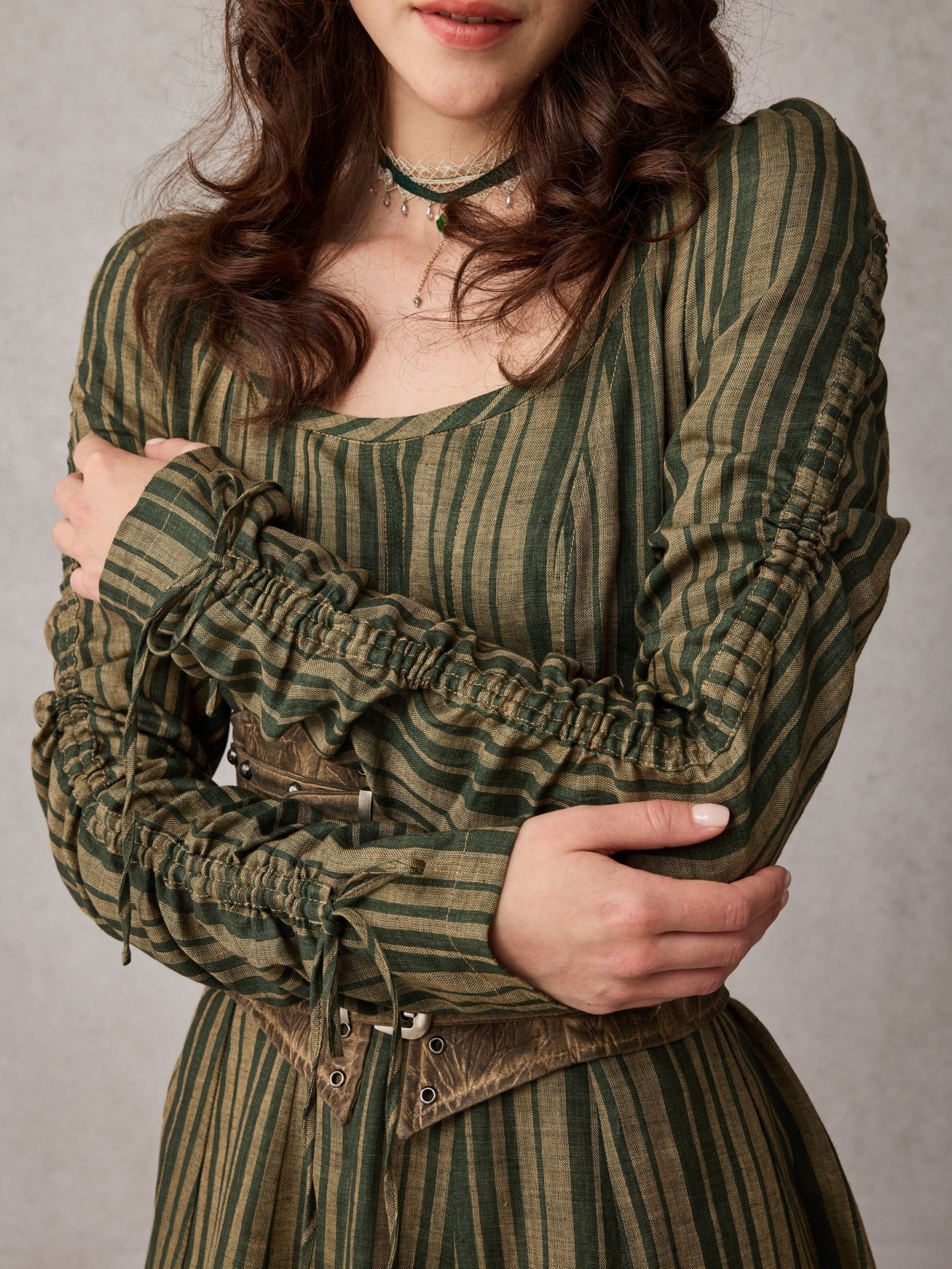 Victorian maxi linen dress