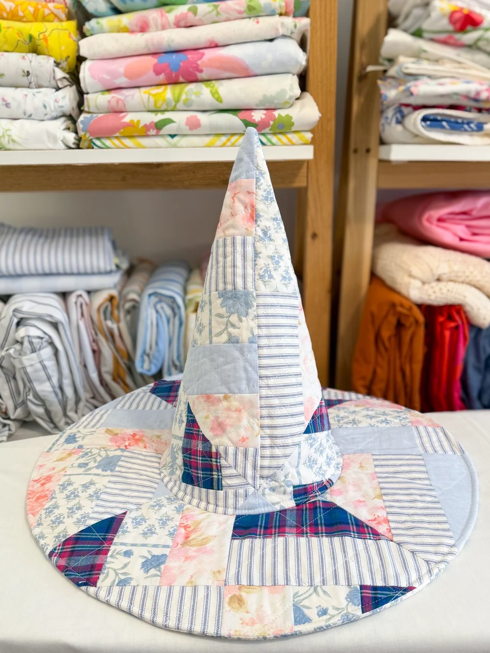 Cottagecore Quilt Patchwork Witch Hat