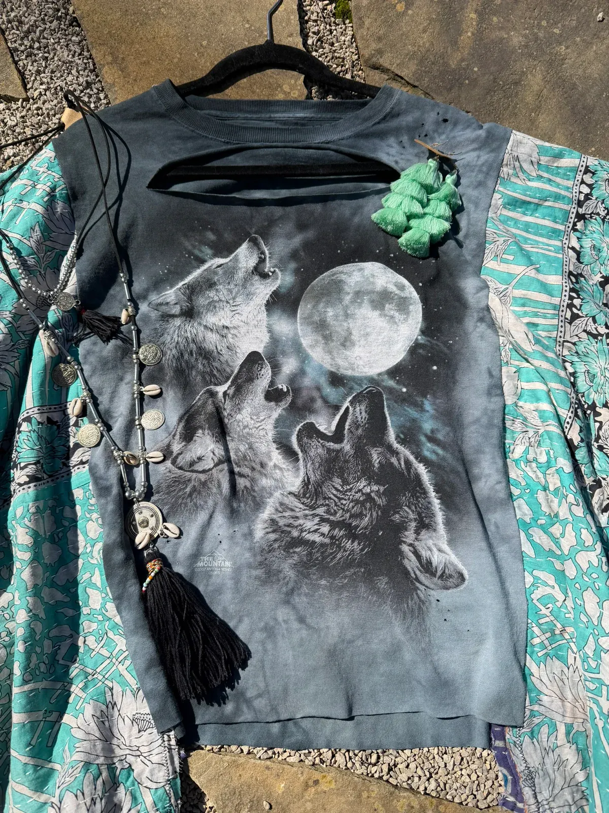 Howl at the Moon Kantha Tee
