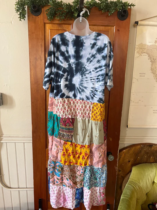 KISS patchwork maxi dress