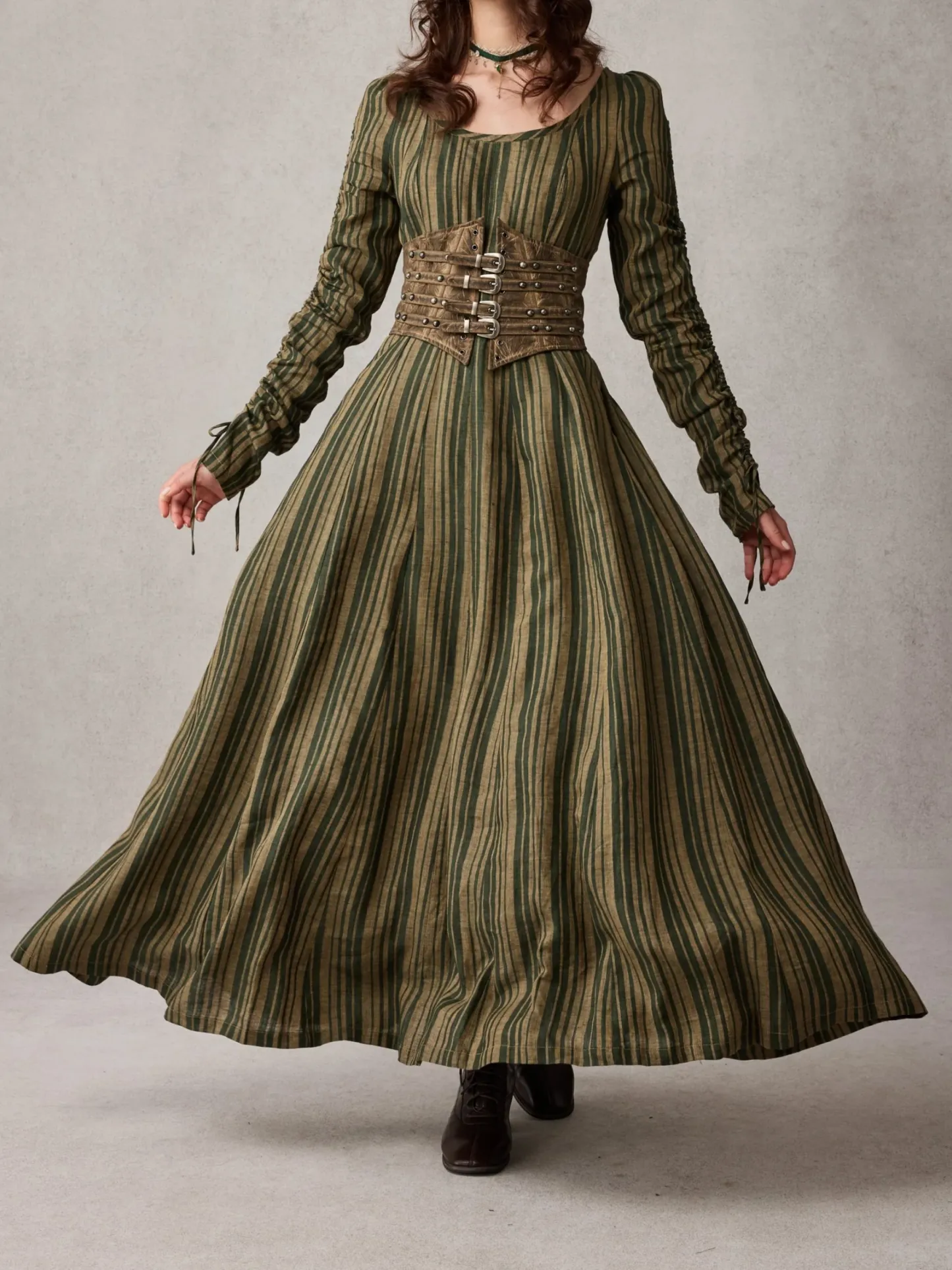 Victorian maxi linen dress