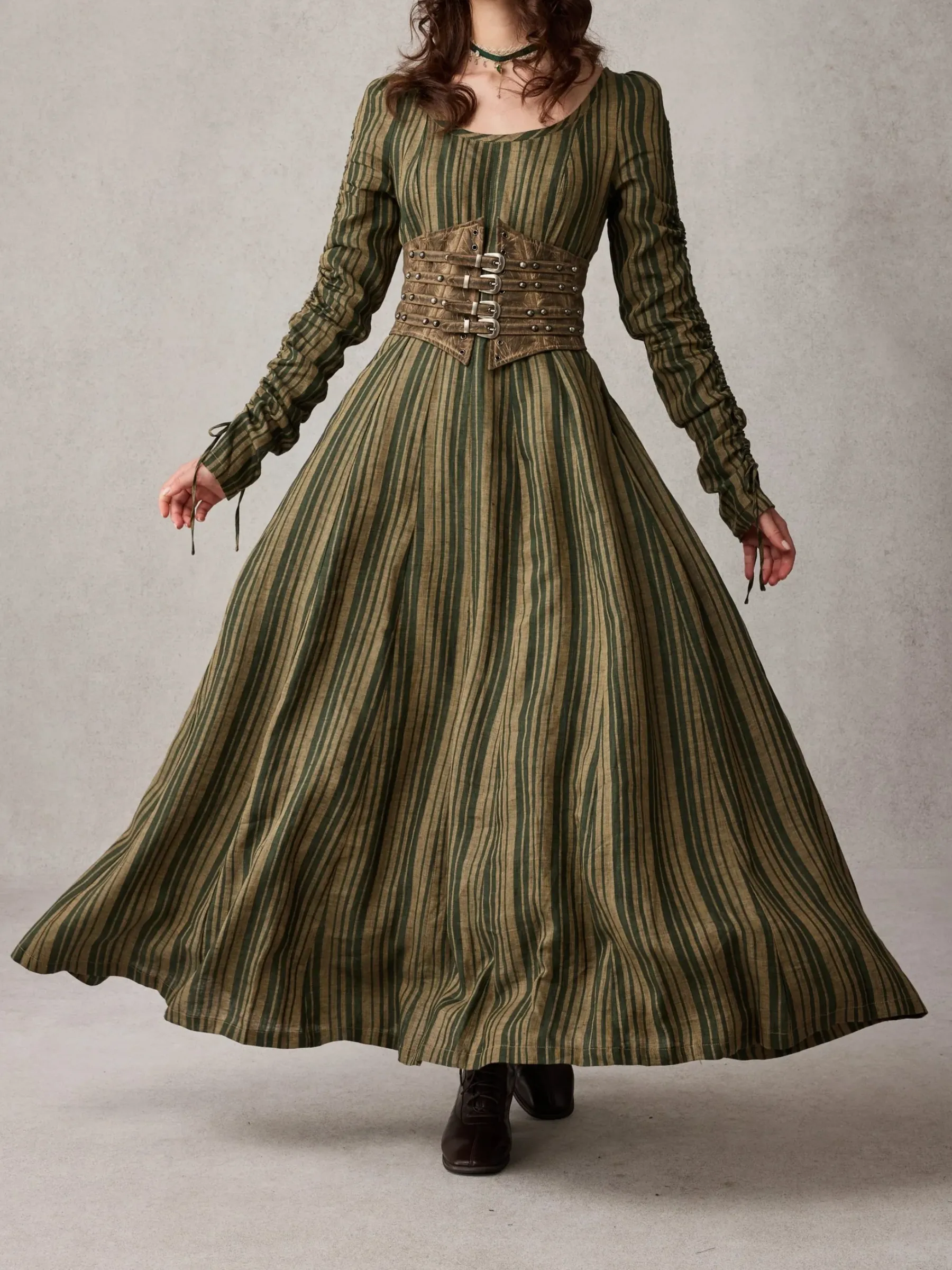 Victorian maxi linen dress