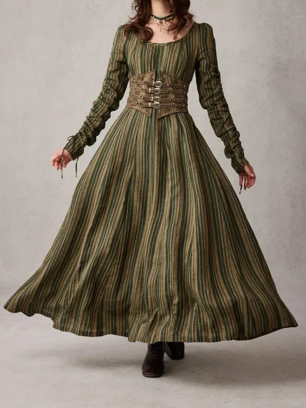 Victorian maxi linen dress