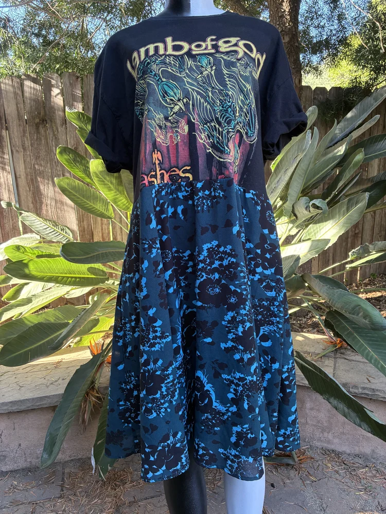 Lamb of God Mid/Plus Patchwork Dress
