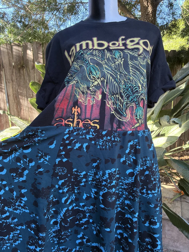 Lamb of God Mid/Plus Patchwork Dress