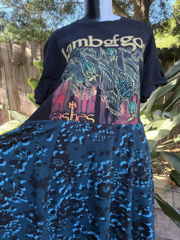 Lamb of God Mid/Plus Patchwork Dress