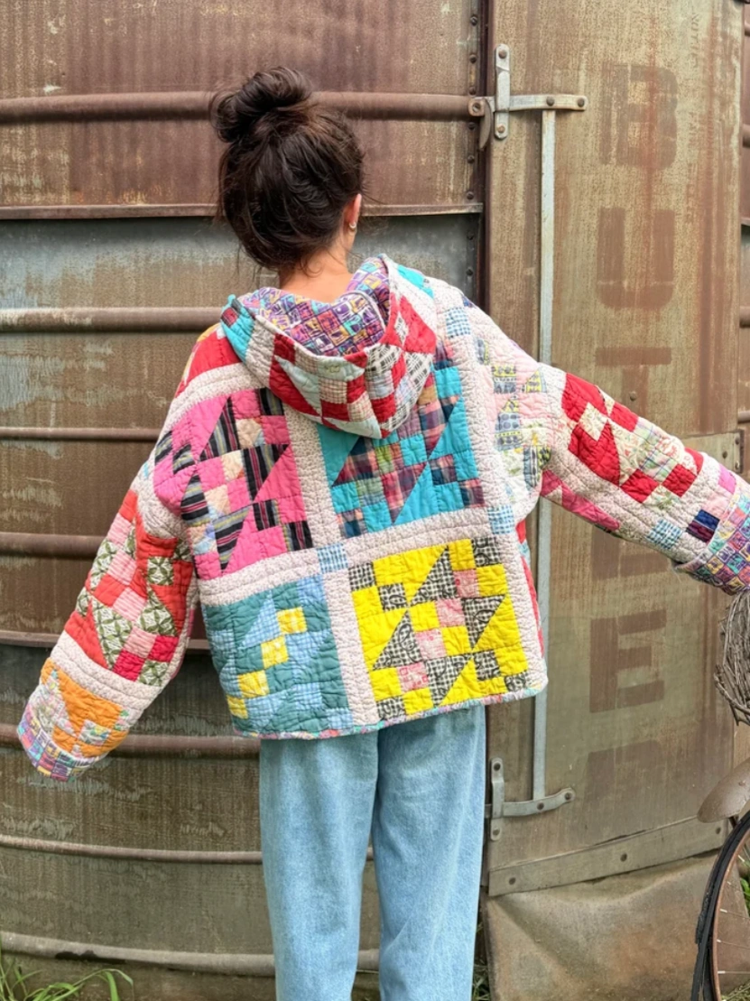 Mixed Quilt Hoodie