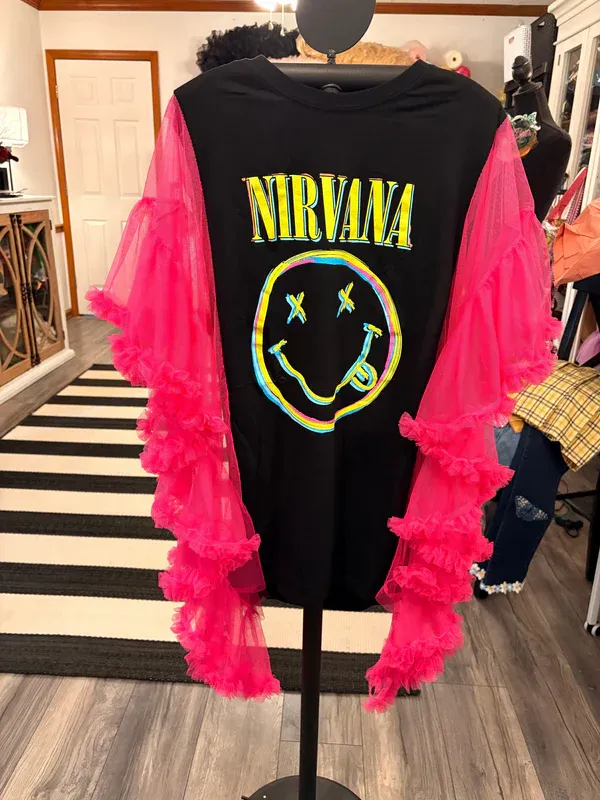 Nirvana Upcycled Rockstar Poncho