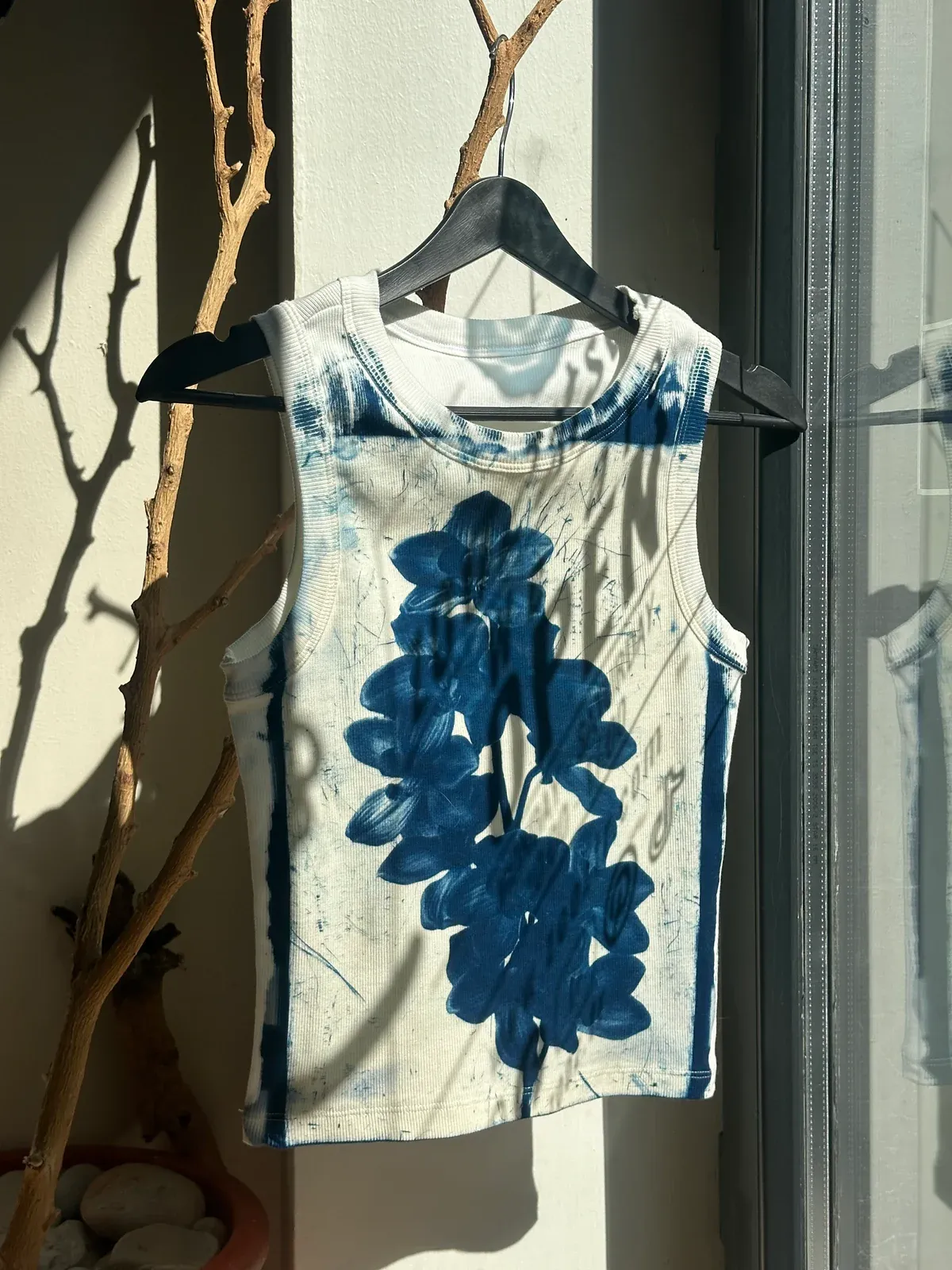 Beetlebloom II Cyanotype Crop Top