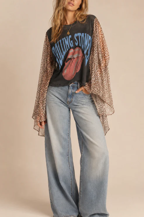 Rolling Stones Batwing-sleeve T-shirt