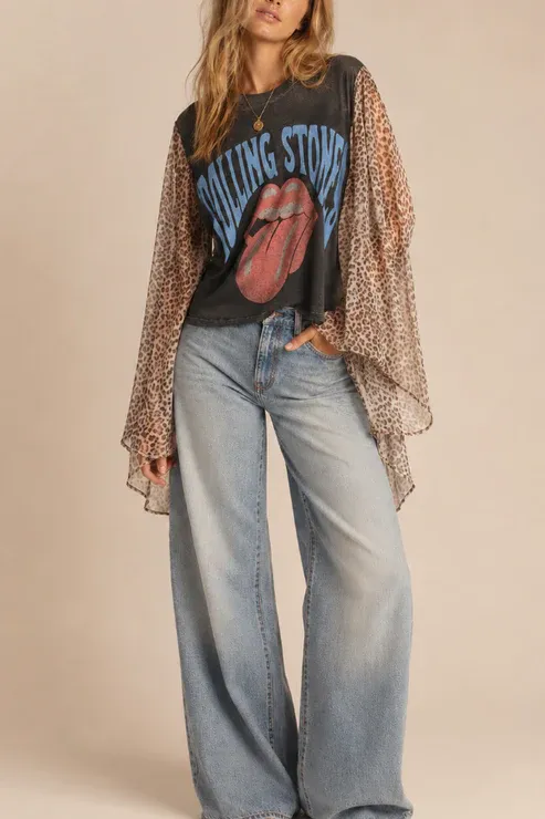 Rolling Stones Batwing-sleeve T-shirt