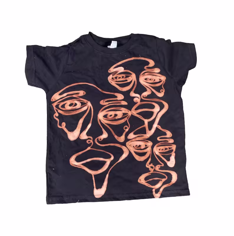 One line faces Graphic Tee