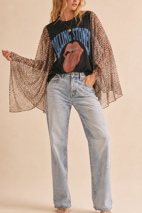 Rolling Stones Batwing-sleeve T-shirt
