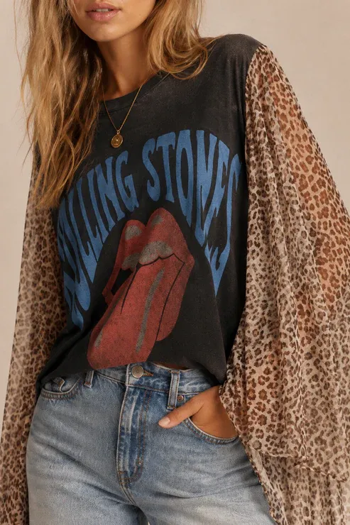 Rolling Stones Batwing-sleeve T-shirt