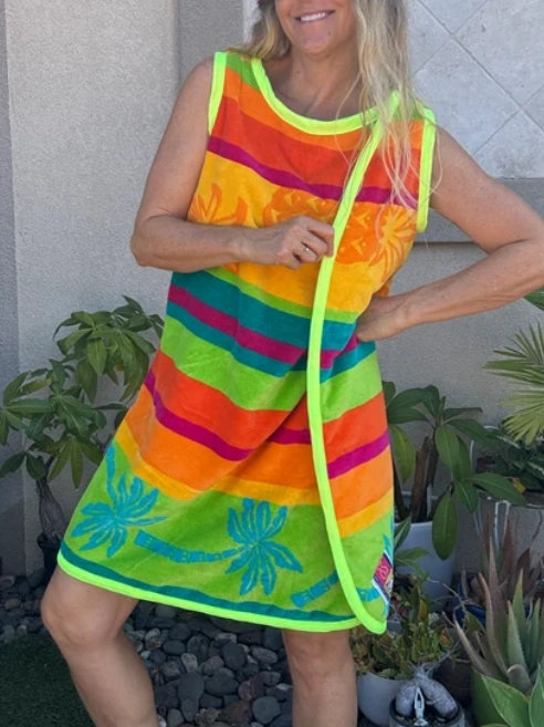 3 Arm Hole Wrap Dress ~ pineapple