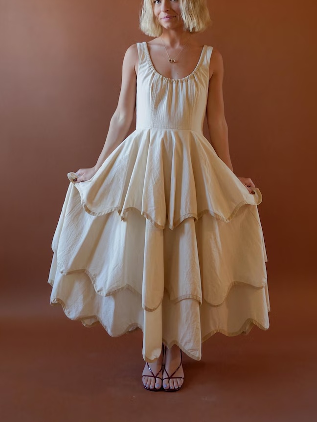 The Millie Dress in Natural