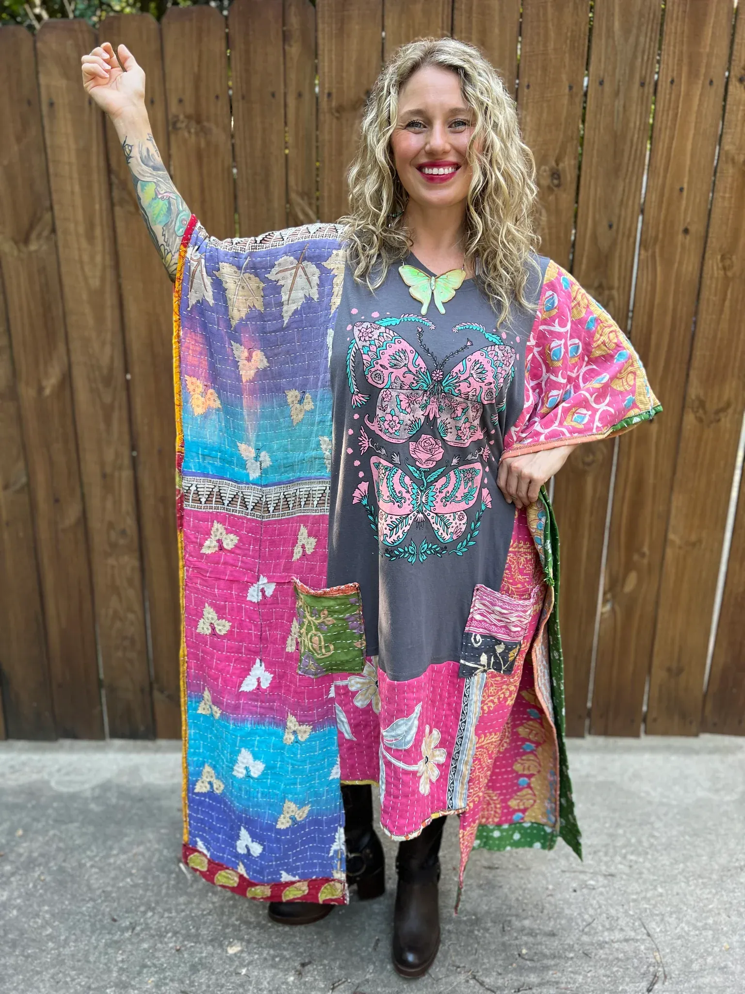 DOUBLE BUTTERFLY Mix & Match Dress