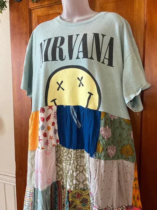 Nirvana patchwork maxi dress