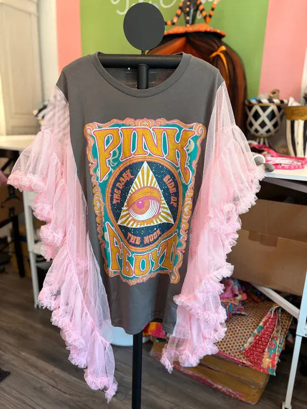 Pink Floyd Upcycled Rockstar Poncho